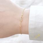 اسوارة سلسلة - فضة اصلي s925 مطلية ذهب
