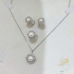 طقم من اللولو الطبيعي مع فضة اصلي s925