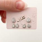 مجموعة حلوق الدمعة لون فضي