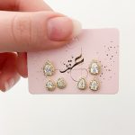 مجموعة حلوق الدمعة لون ذهبي