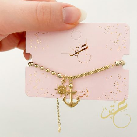 اسوارة المرساة لون ذهبي
