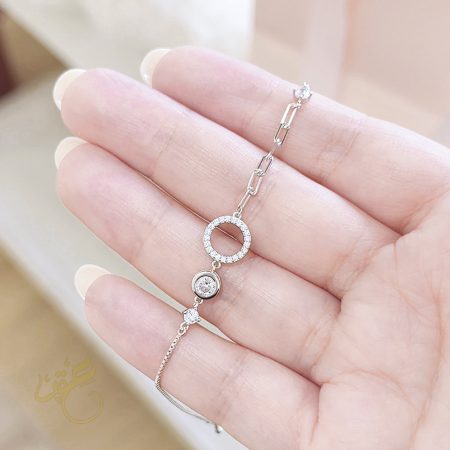 اسوارة بحلقة مدورة محجرة - فضة اصلي s925